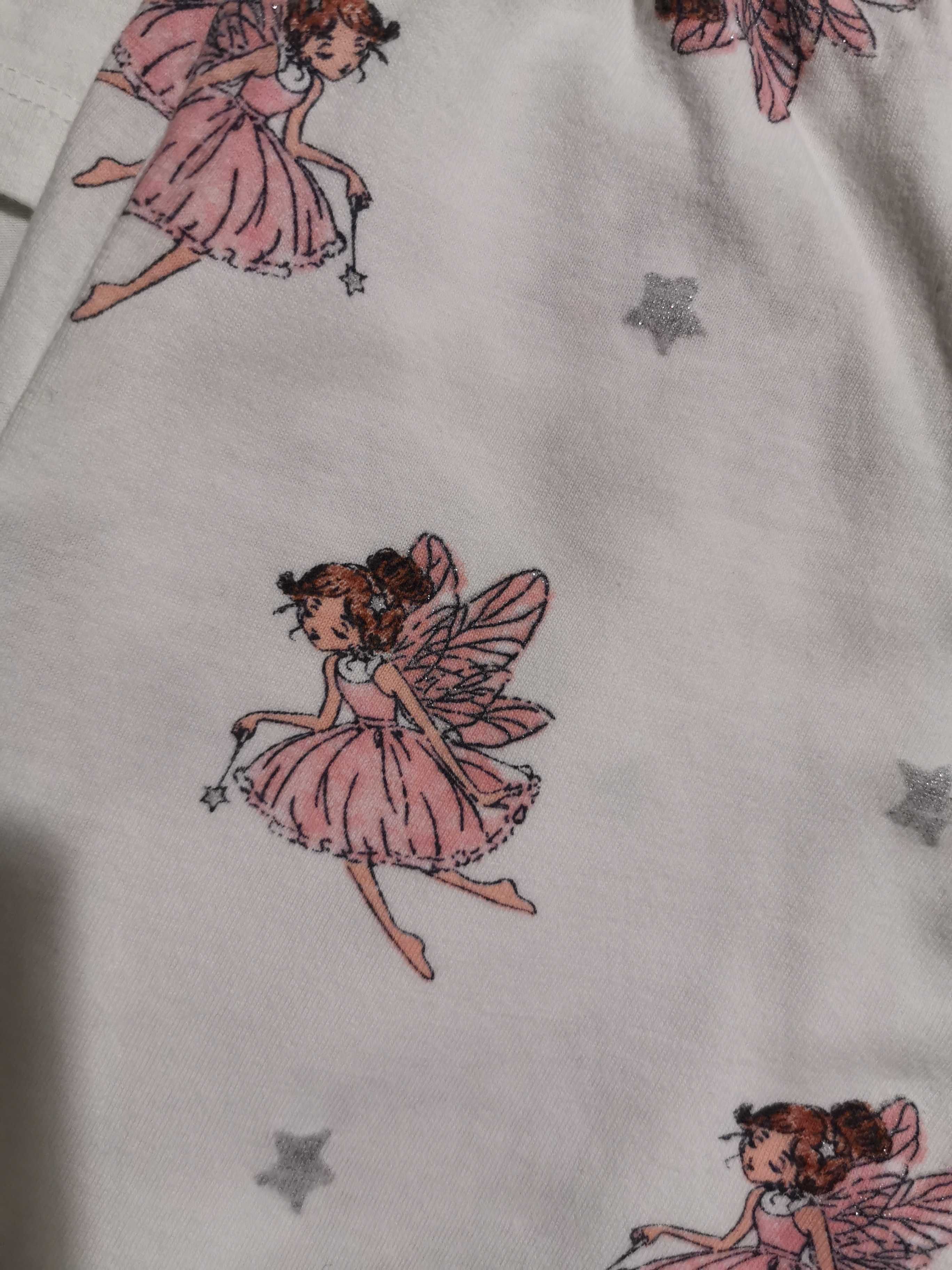 Dziewczęca piżamka aplikacja wróżki, rozmiar 92