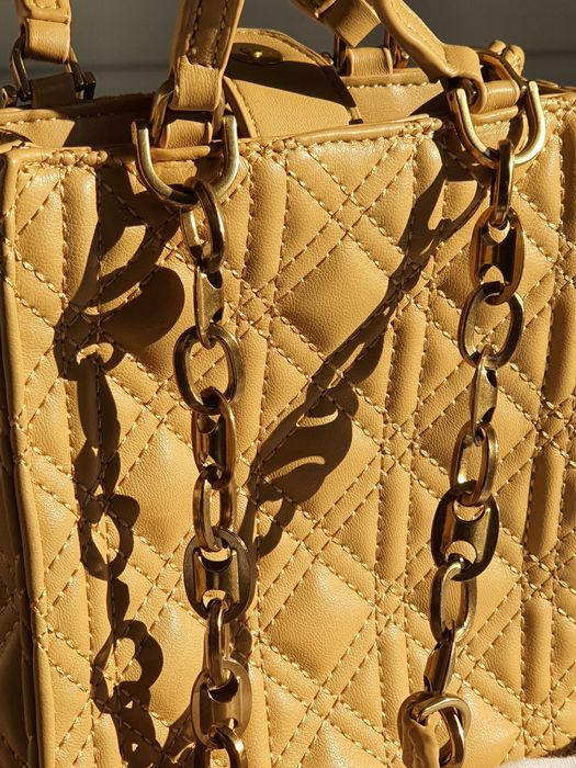 ZARA – Mini Pikowana Torebka Na Ramię - Musztarda