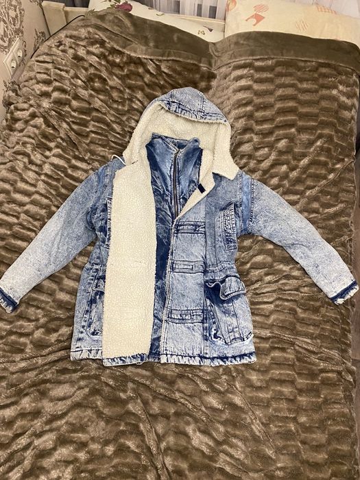 Джинсова зимова чоловіча куртка (оверсайз)