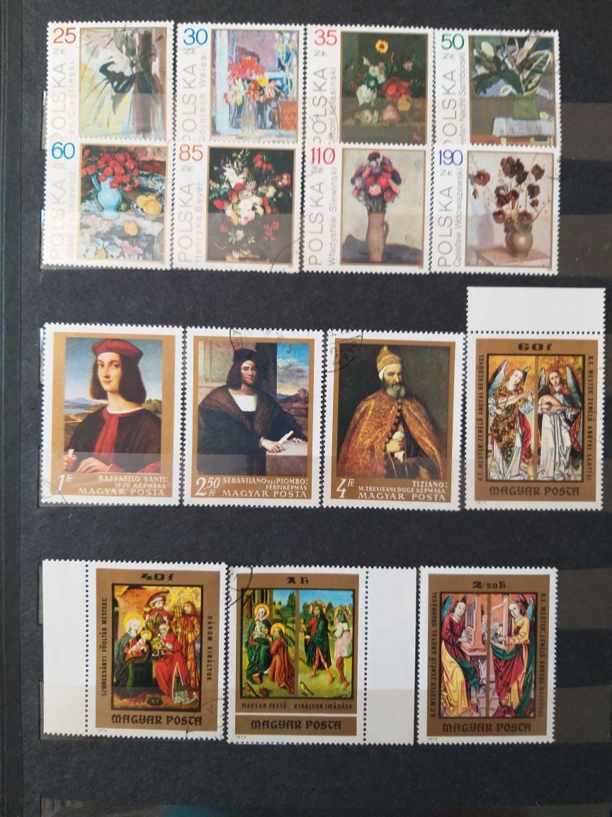 Почтовые марки на тему "Живопись ". 4 фото.