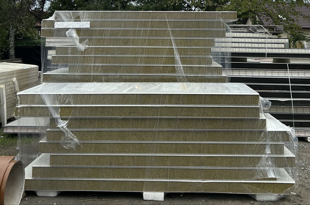 Plyta warstwowa scienna sciana 14cm nierdzewka wełna