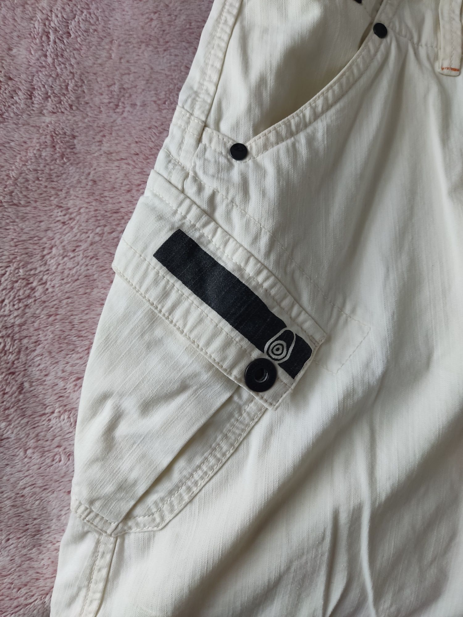 Spódnica dżinsowa biała (na zakładkę)