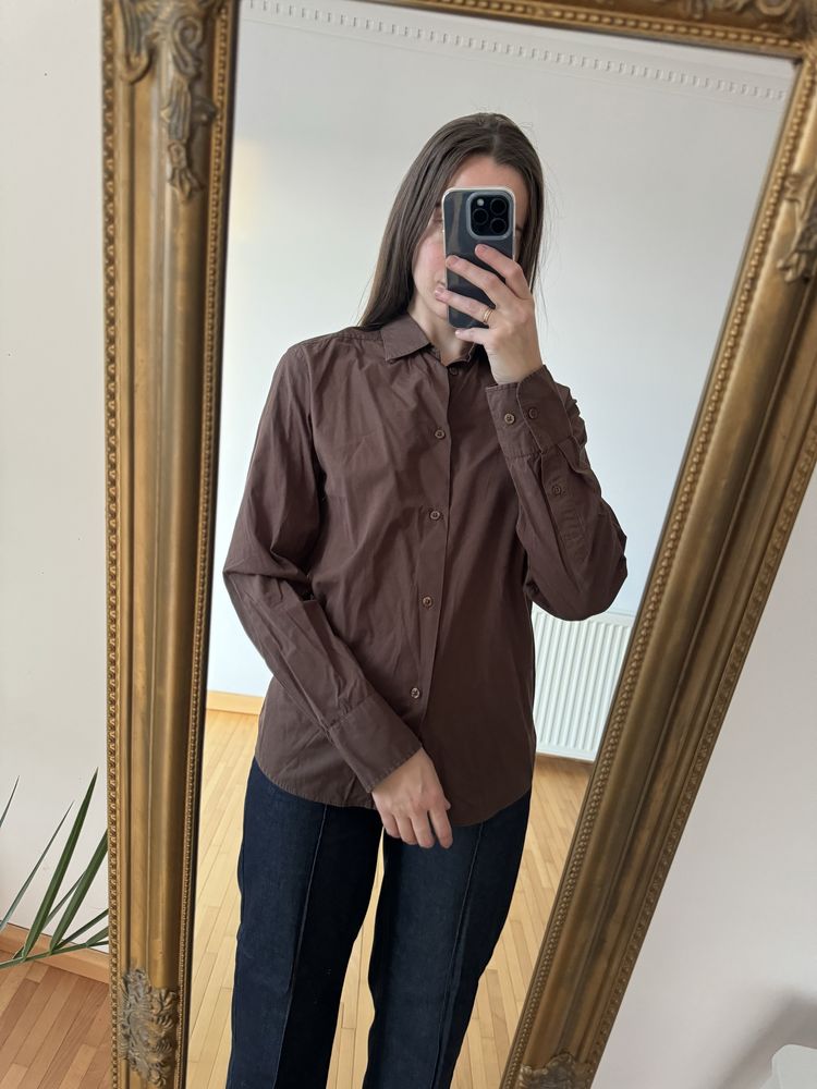 Як Нова коричнева оверсайз сорочка М Clothes by H&M зара унісекс