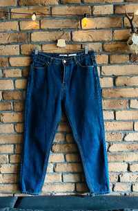 Damskie spodnie jeansowe z wysokim stanem niebieskie MOM fit 40 42