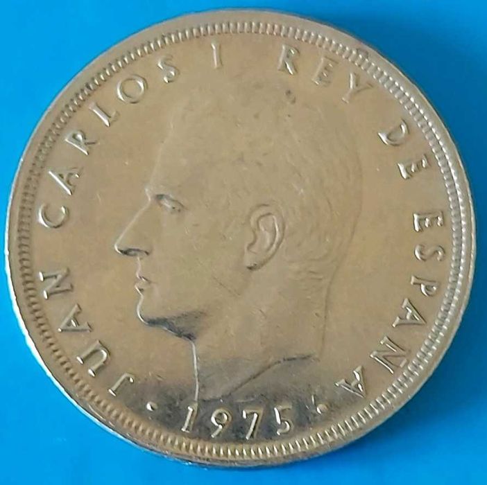 50 Pesetas de 1975 com *79* na estrela, Espanha, Rei Juan Carlos I