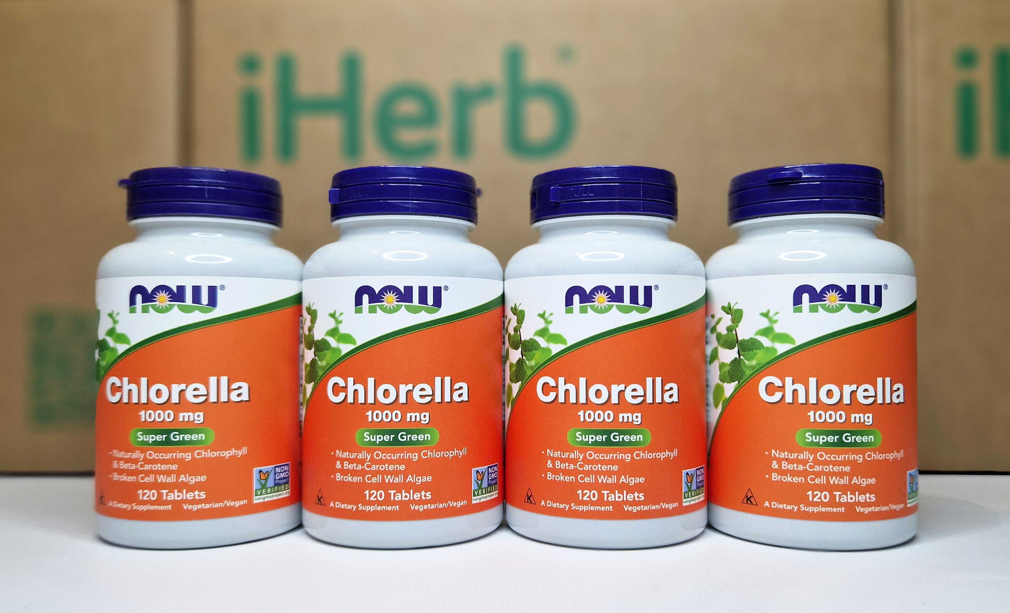 NOW Foods Chlorella, хлорела, 1000 мг, 120 таблеток. Хлорелла
