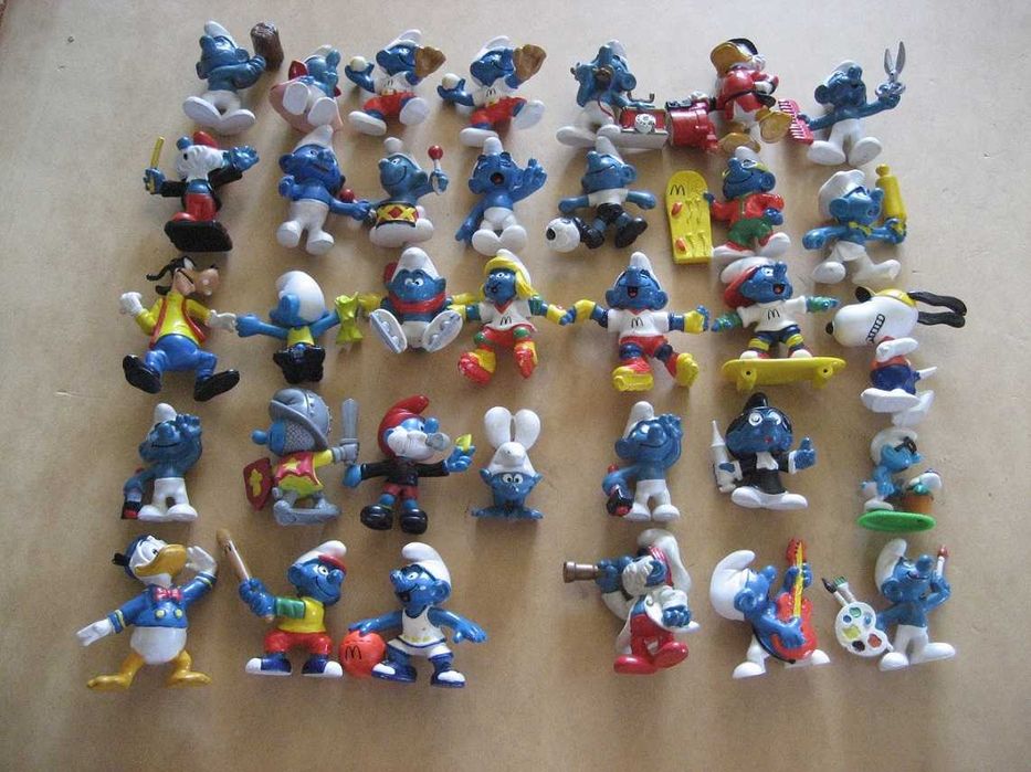 figurki smerfy 34 sztuki sygnowane