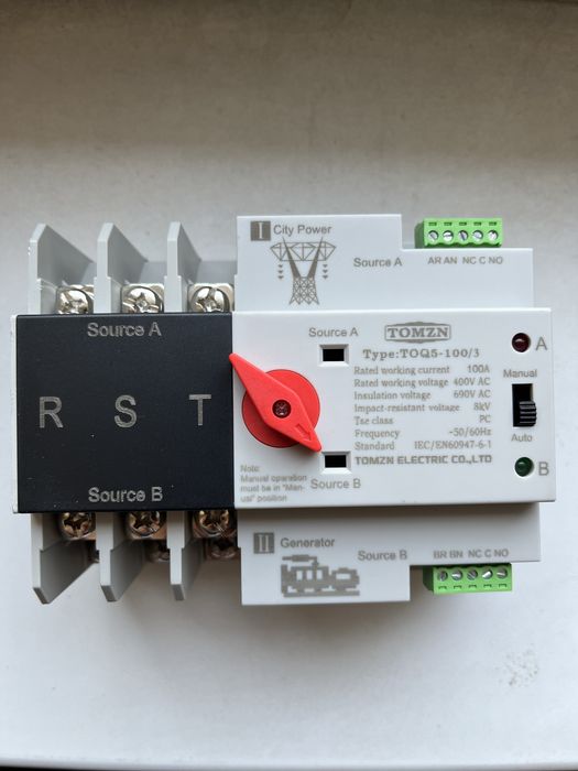 АВР Автомат введення резерву TOMZN TOQ5-100/3/4 63,100,125А Dual power