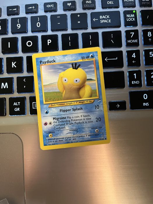 Karty pokemon oryginalne starsze Neo Psyduck Yuka Morii