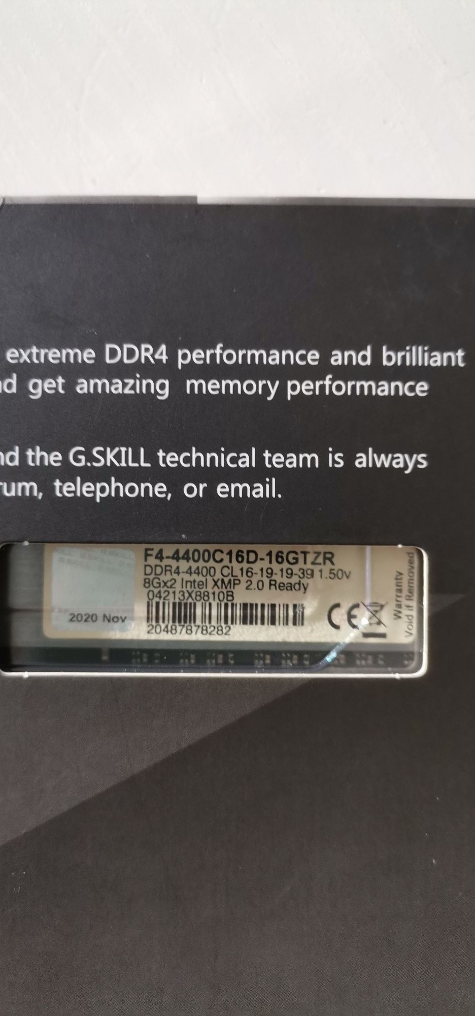 G.SKILL Trident Z RGB 16GB (2x8GB) DDR4-4400MHz CL16