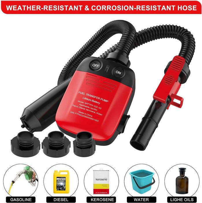 Elektryczna pompa paliwa z auto zatrzymaniem + adapter 3 rozmiary