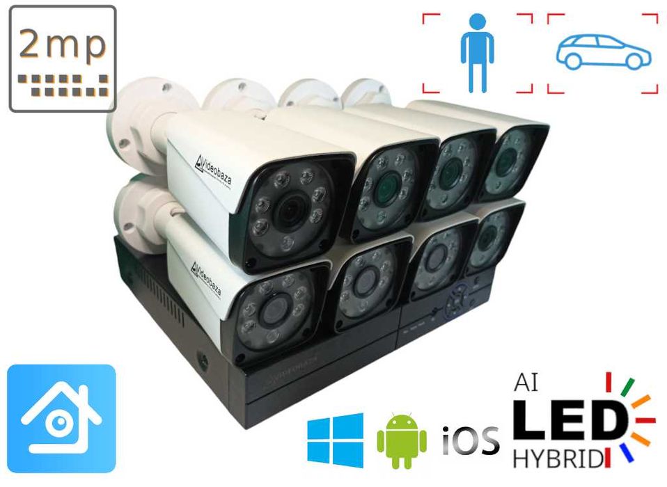 камера видеонаблюдения комплект відеоспостереження камер IP УСТАНОВКА