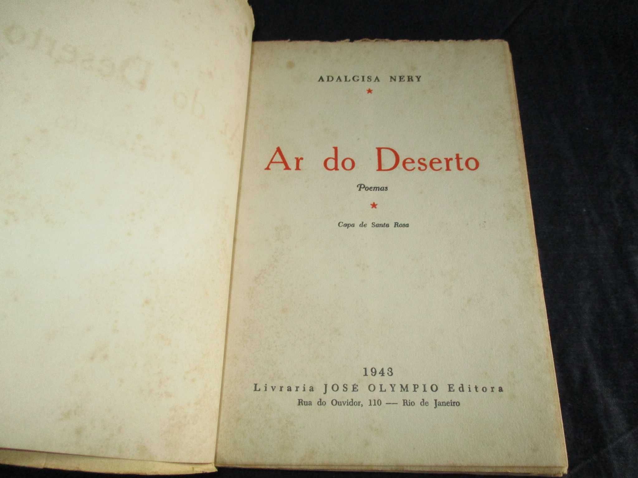 Livro Ar do Deserto Adalgisa Nery 1943