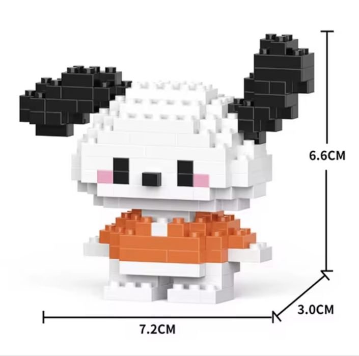 Figurki z mini klocków 4 postacie + gratis lisek w pudełku