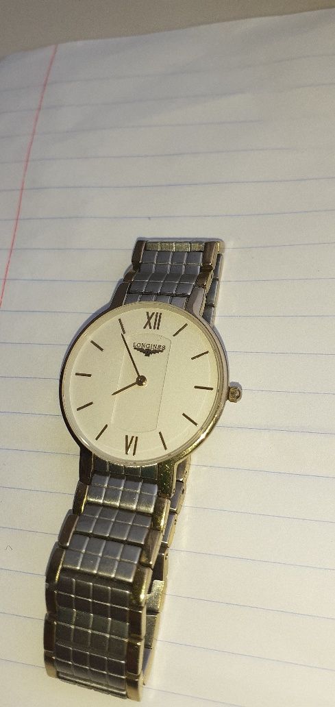 Женские часы кварцевые,фирмы LONGNES  ультратонкие,с позолотой 24к,