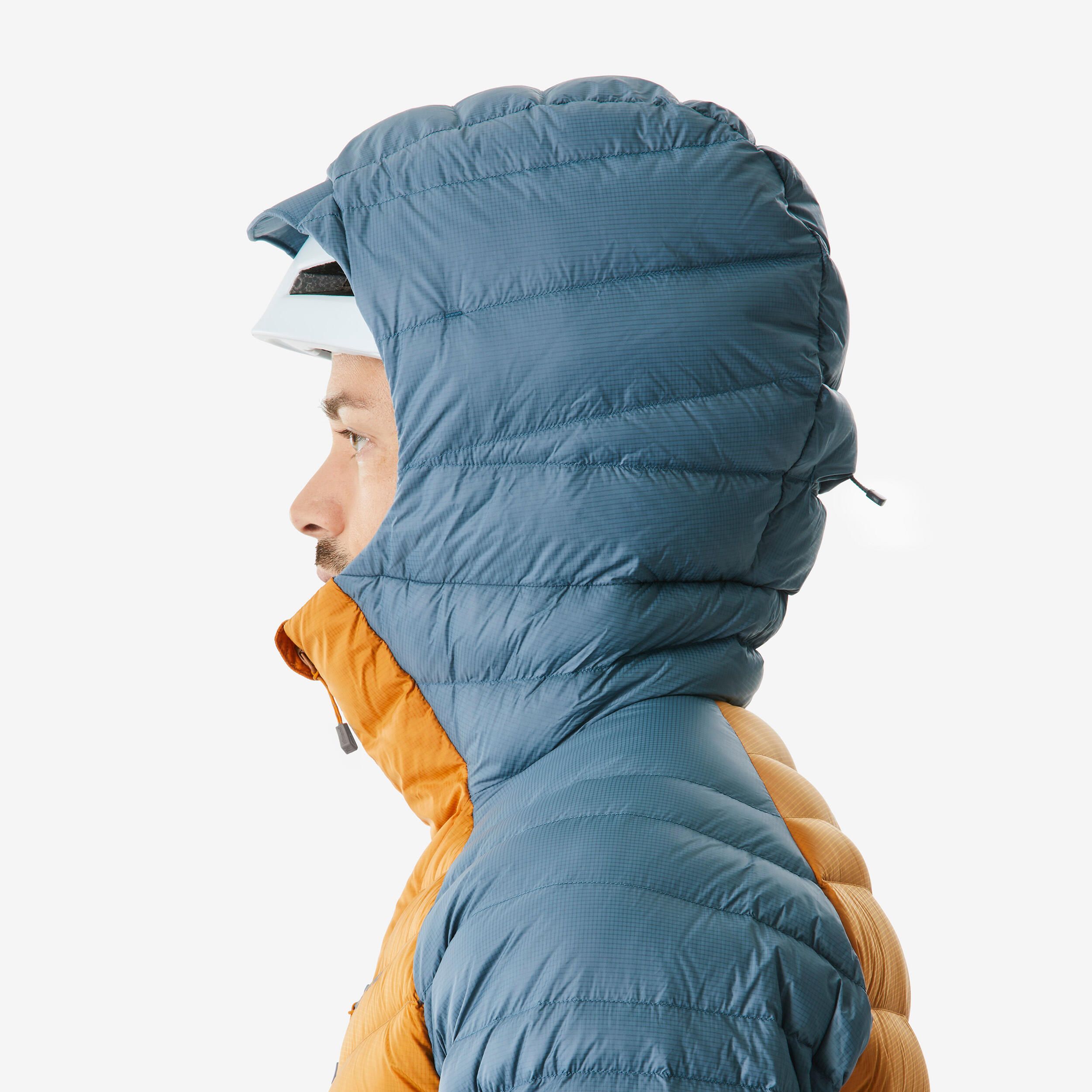 Casaco de penas Alpinismo Homem Ocre - cinzento