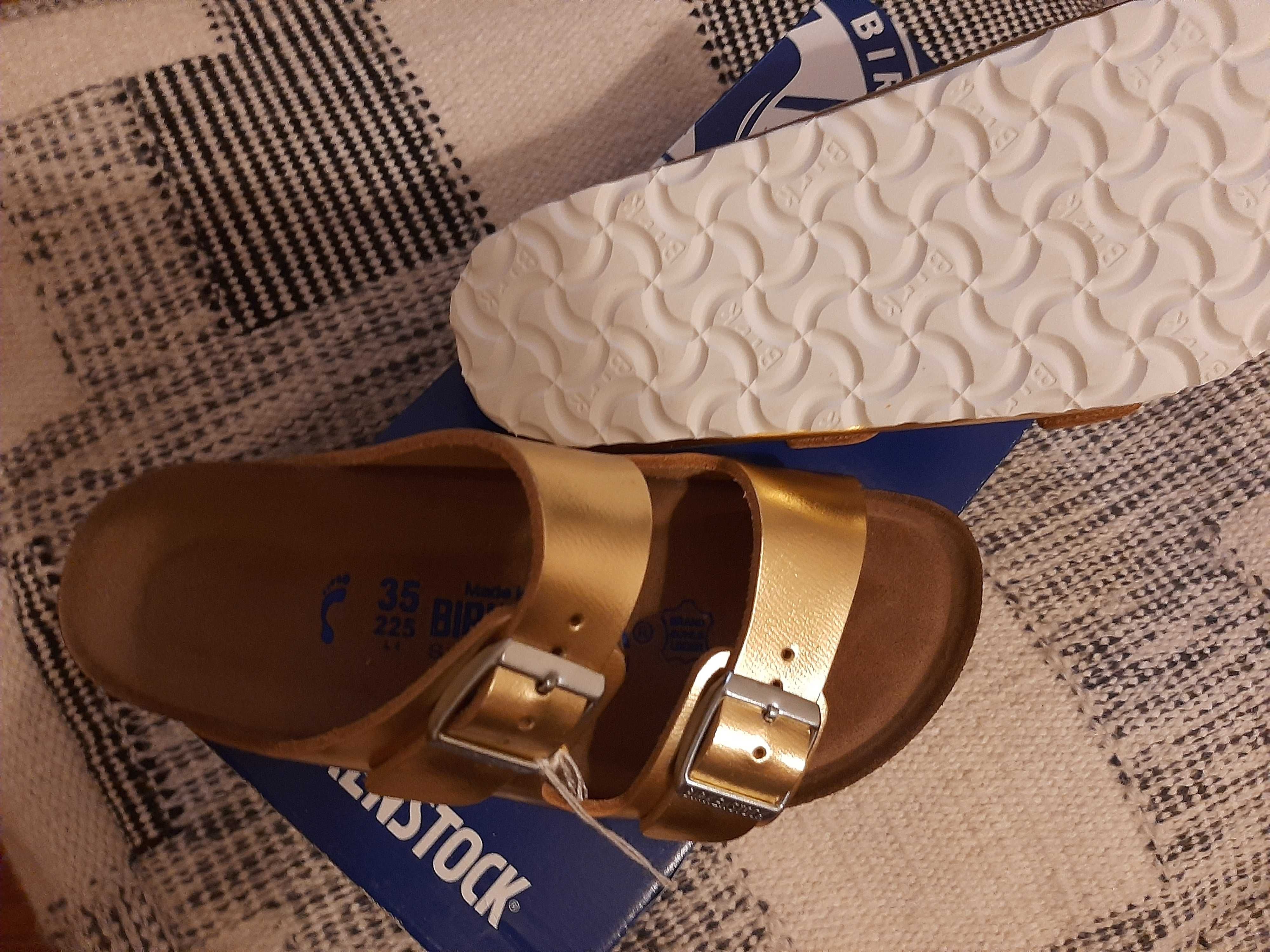 Birkenstock_linha PREMIUM_Pele douradas_Portes de envio incluídos