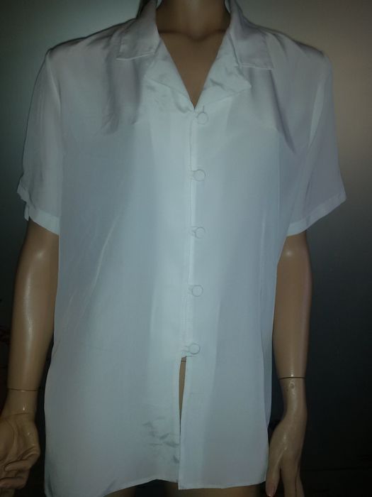 Красивая белая блуза, блузка (Турция) как НОВАЯ 52 размер+одна подарок