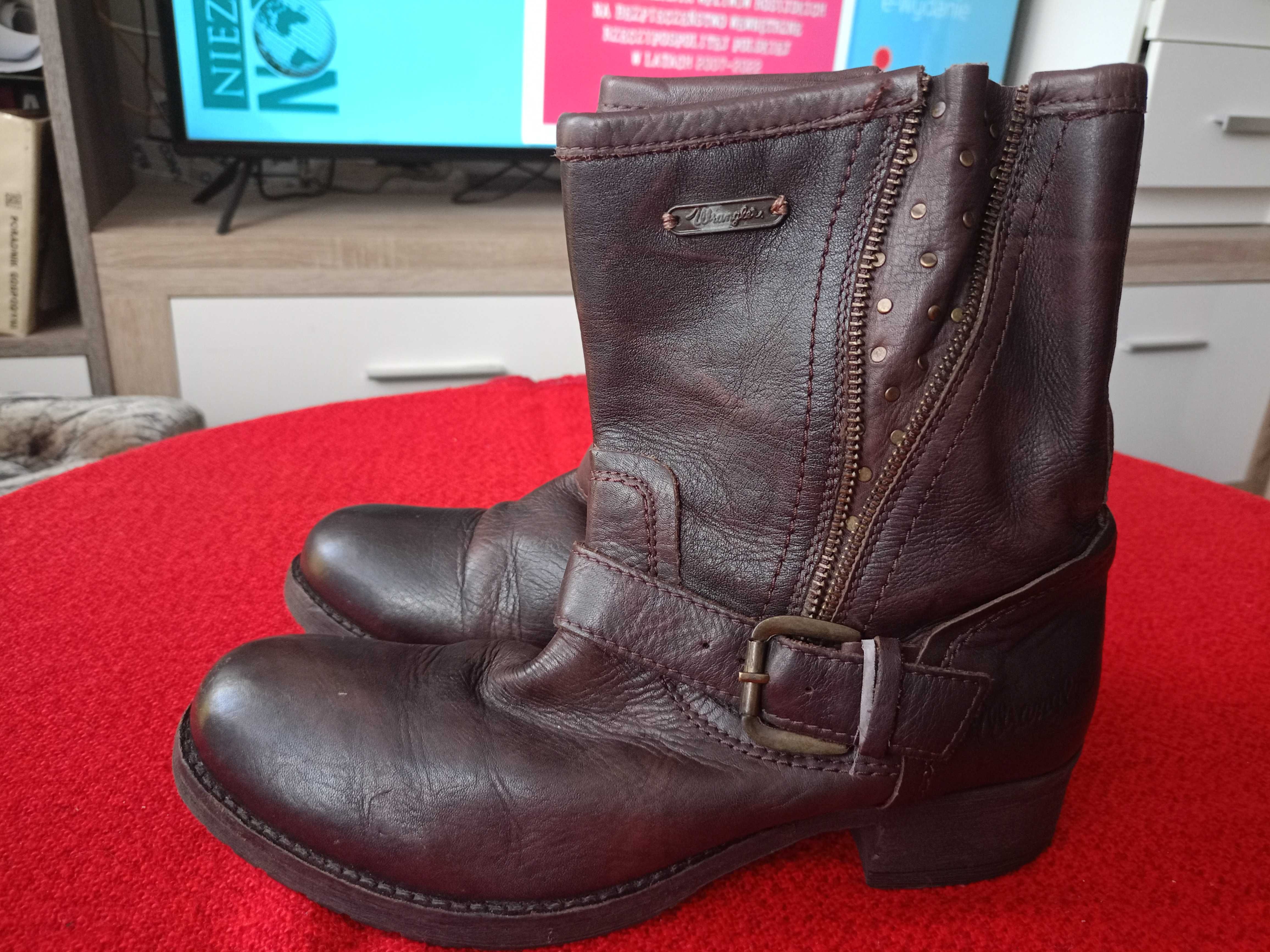 Wrangler roz 40 26cm Skóra Stan BDB Okazja