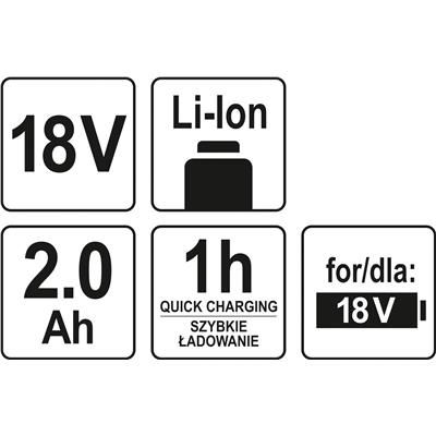 Akumulator 18V 2,0AH LI-ION Yato