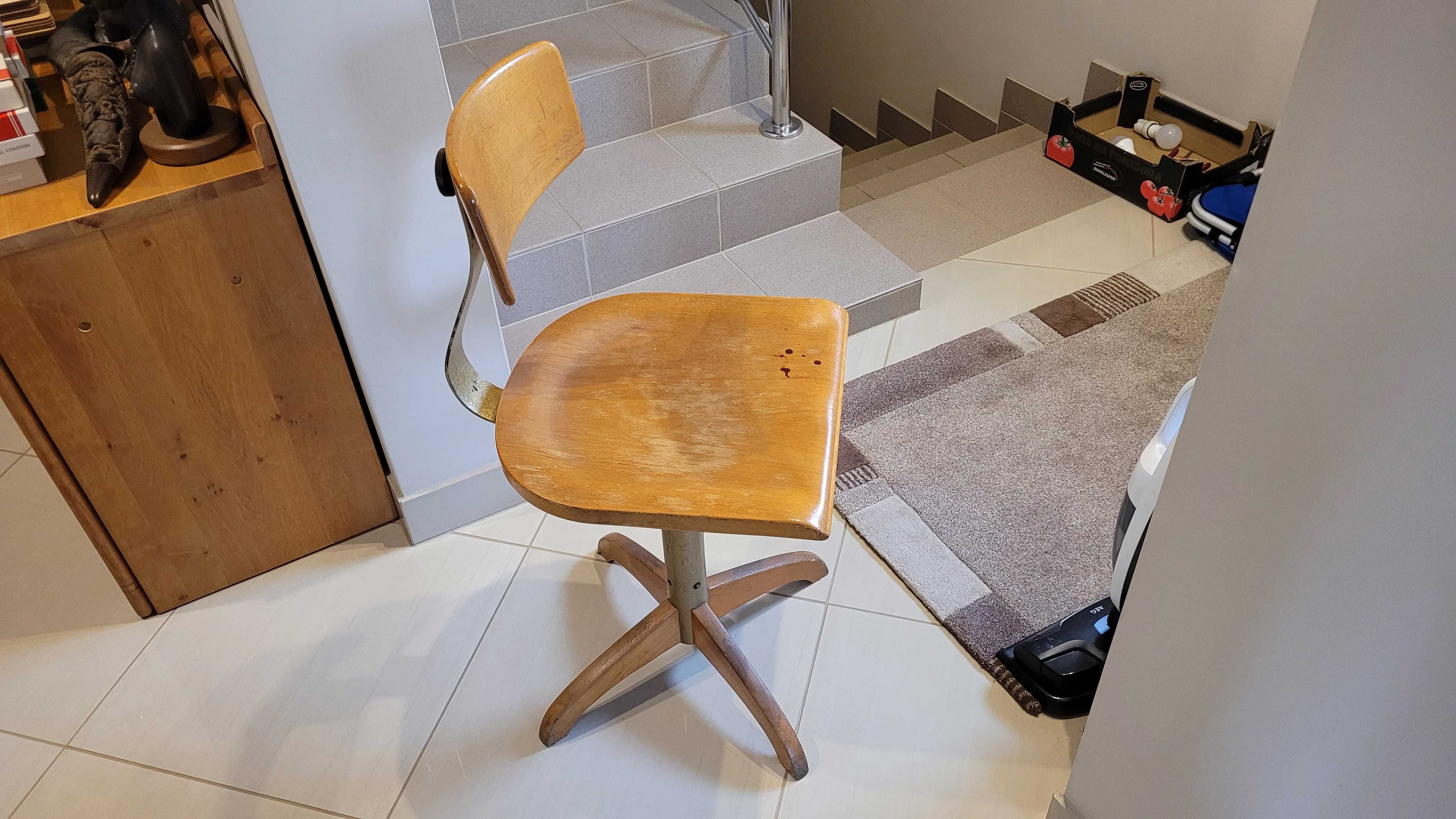 krzesło obrotowe krzesło architektoniczne AMA Elastik vintage antyk