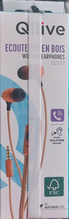 Sluchawki douszne drewniane