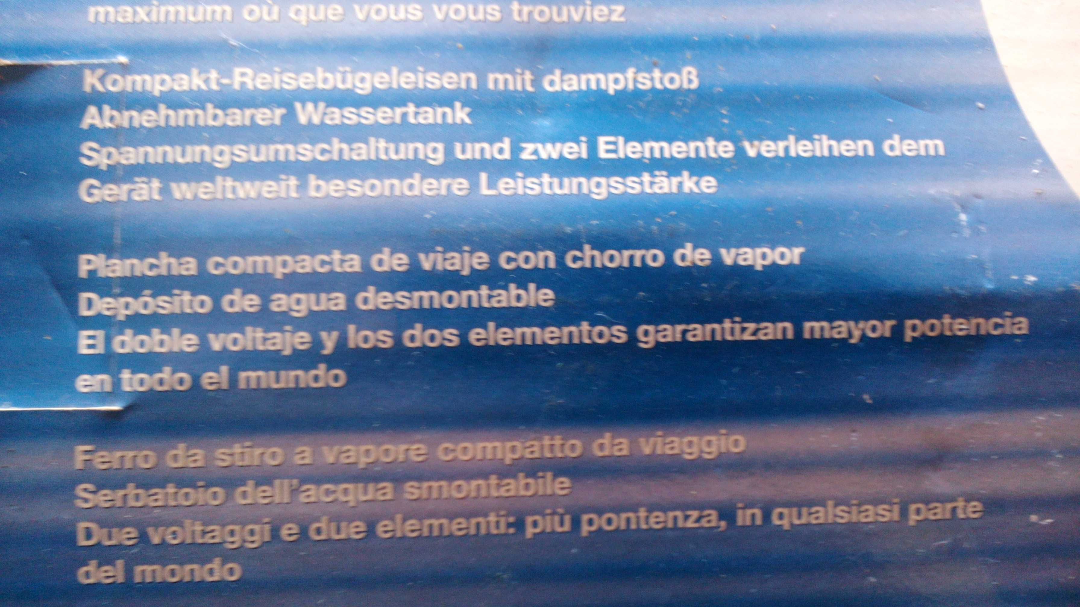 Ferro de engomar ideal para viagem portátil Kenwood compacto