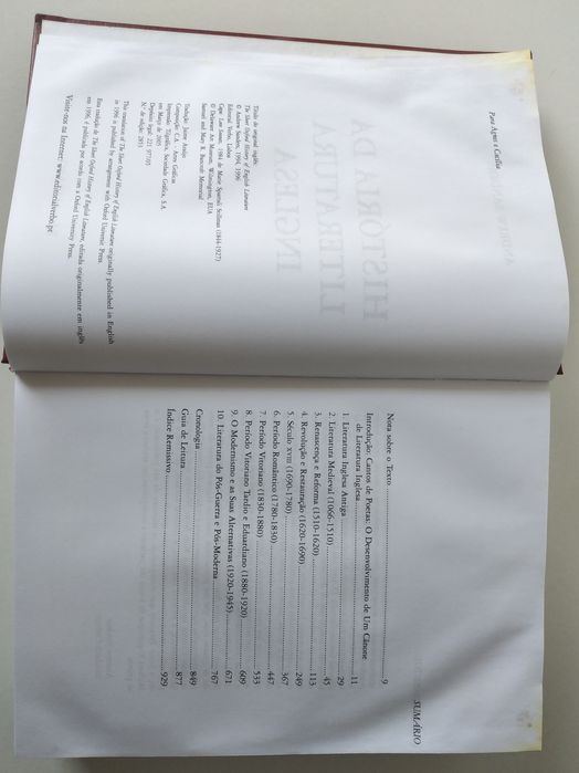 História da Literatura Inglesa da Editorial Verbo