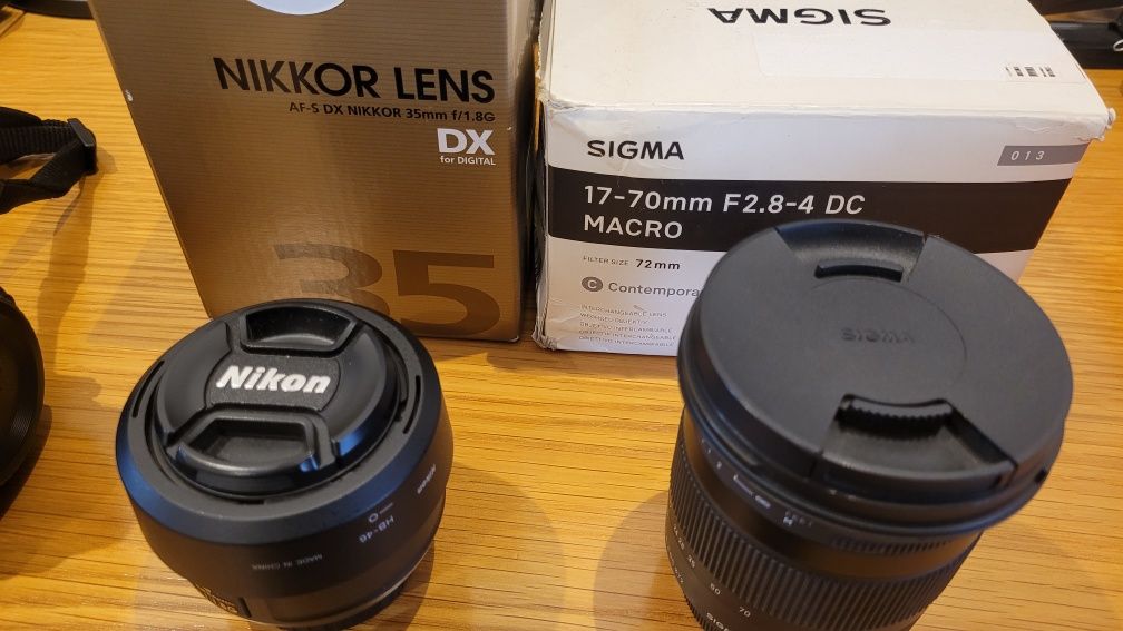 Nikon D3100 + Nikon 35mm + Sigma 17-70mm