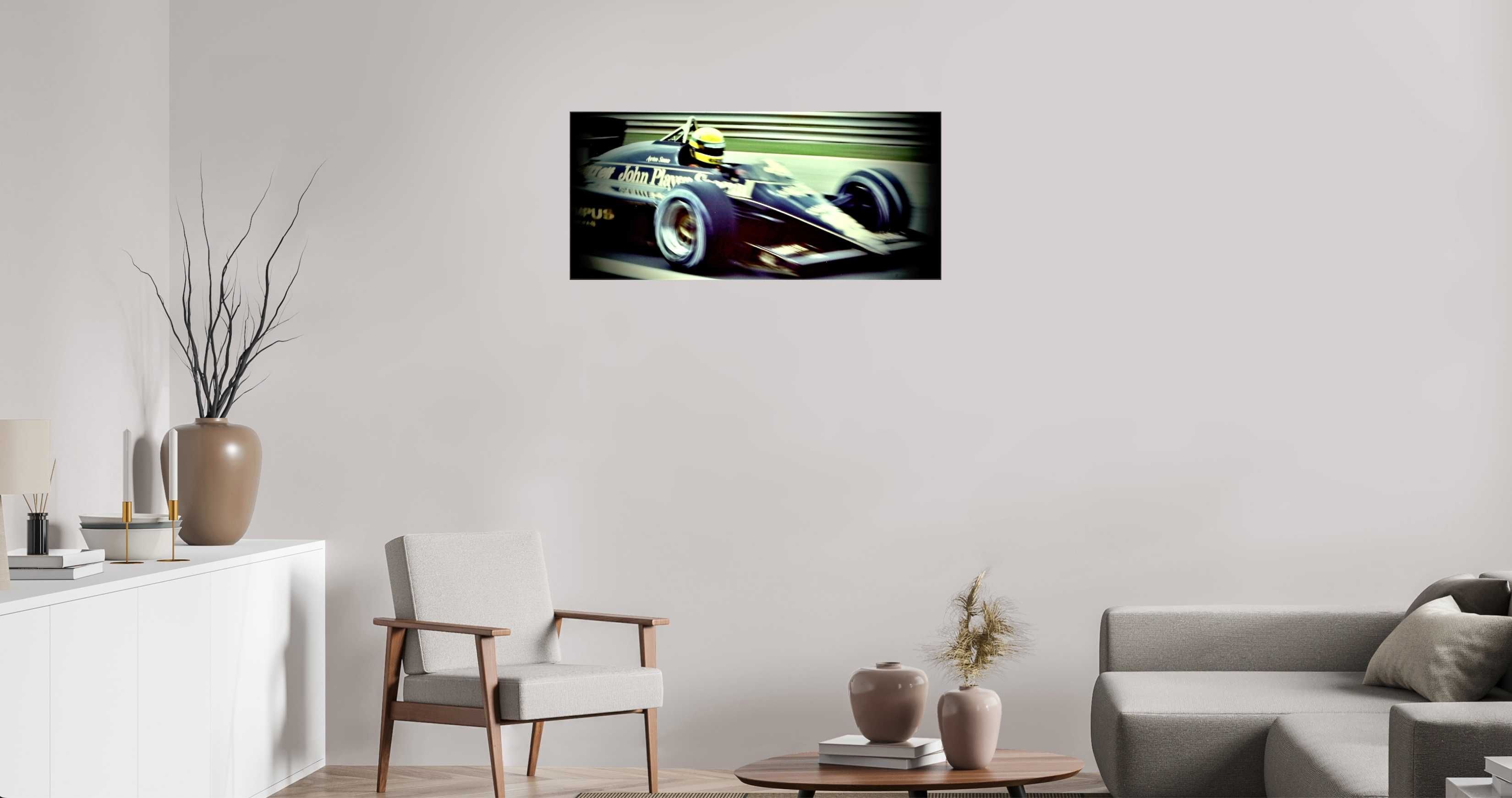 Fotografia de Ayrton Senna em tela fotográfica - 60x30