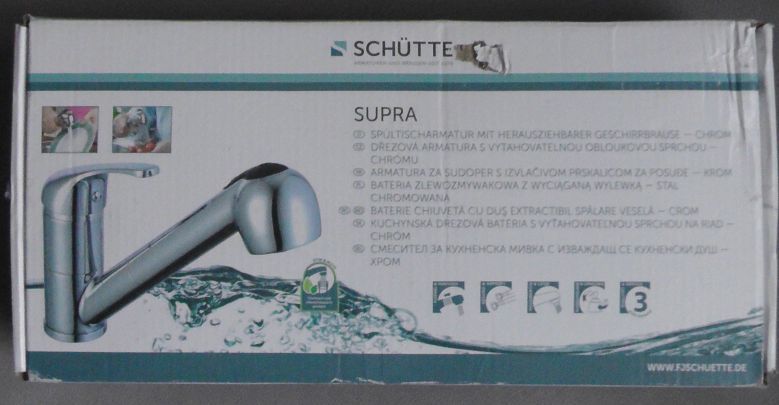 Kran Bateria Kuchenna z wyciąganą wylewką SCHUTTE SUPRA