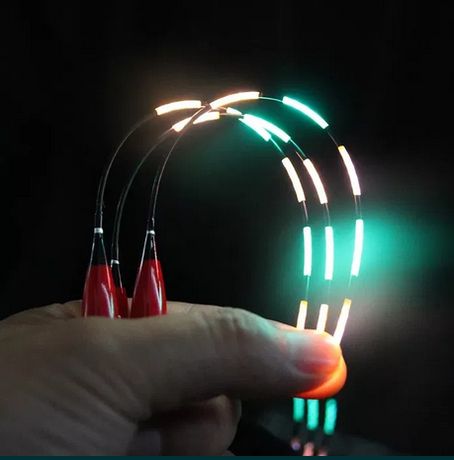 2szt Profesonalny Spławik Wędkarski Elektryczny LED Świecący Baterie
