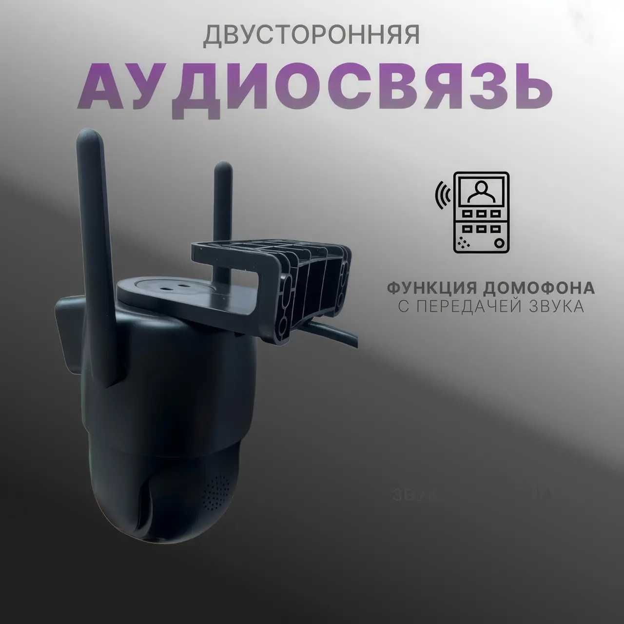 Камера відеоспостереження з двома об’єктивами. WiFi. LED.