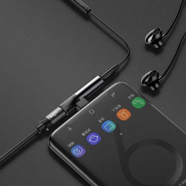 Baseus Audio Converter  USB-C na port USB-C gniazdo słuchawkowe 3,5 mm