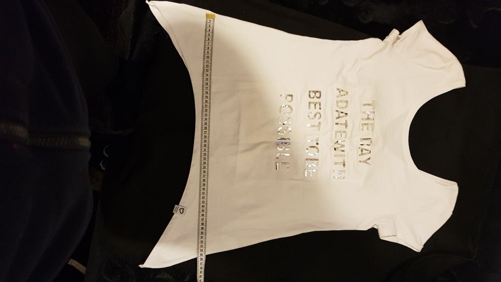T-shirt,bluzka damska biała