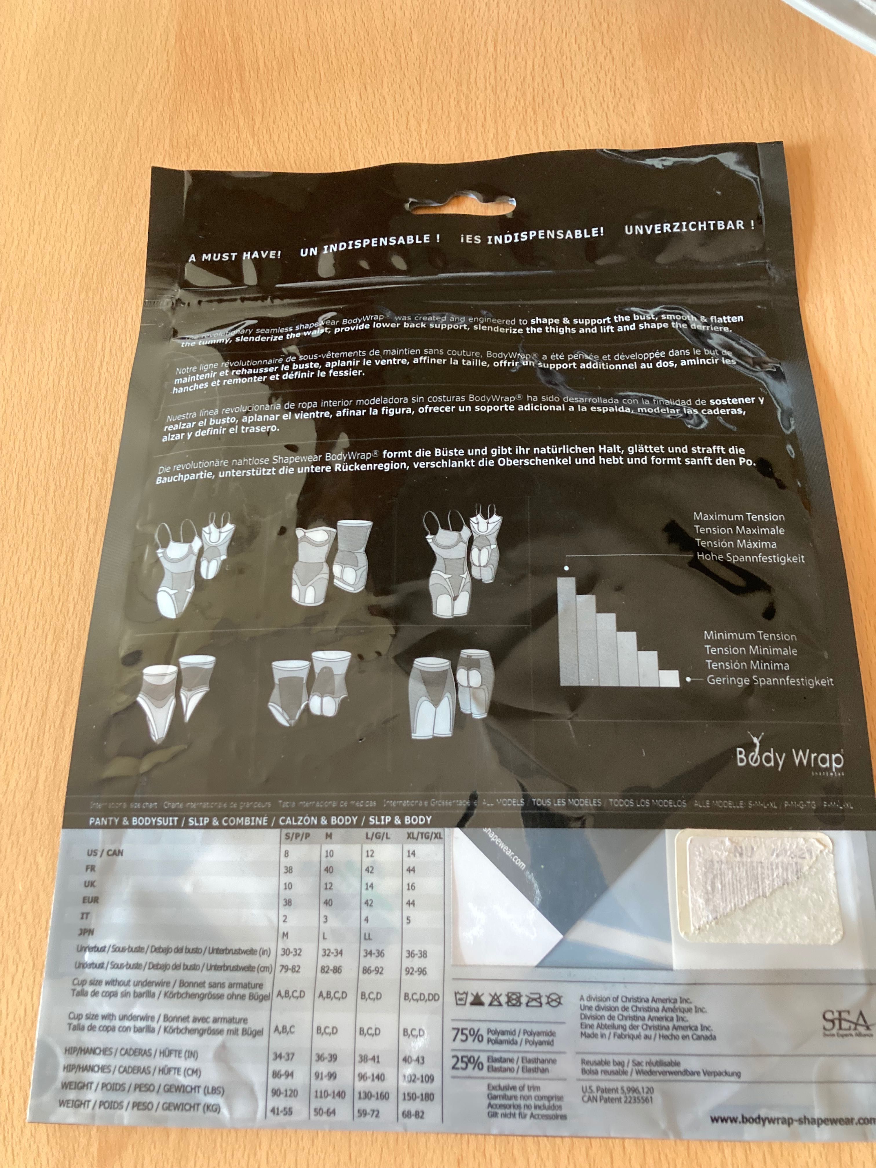 Cinta da marca Body Wrap  tamanho 38 S. Ainda em caixa.