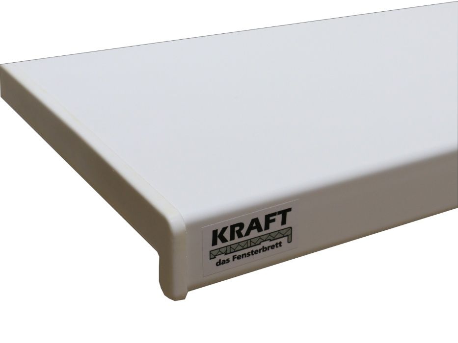 Подоконник Kraft цвет белый пластиковый с порезкой, установка Киев