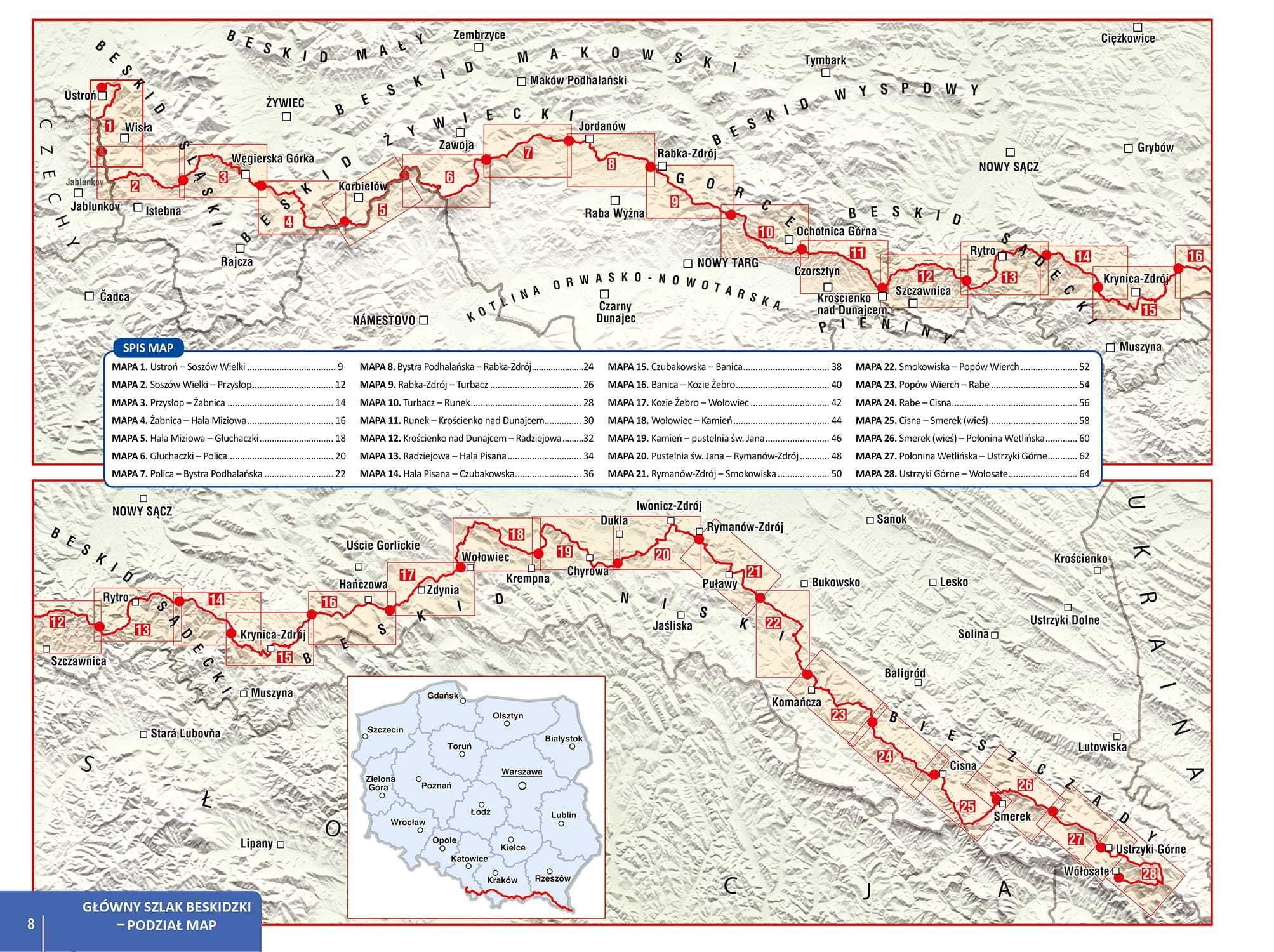 Przewodnik turystyczny GŁÓWNY SZLAK BESKIDZKI