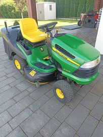 Kosiarka traktorek John Deere x130r 18hp v2 z koszem hydro pompa