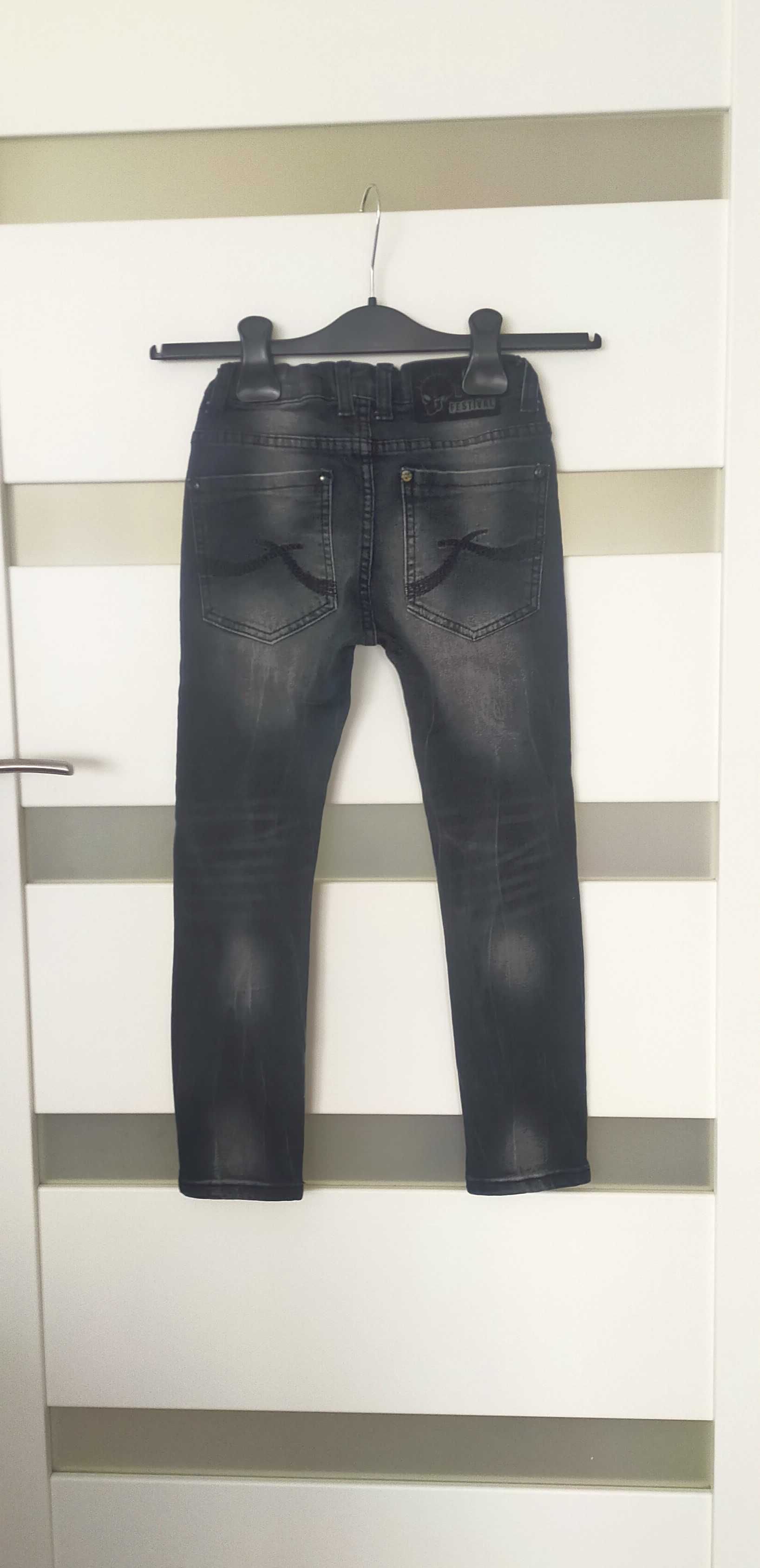 spodnie chłopięce jeans czarny Piazza Italia, 5-6 lat (110-116 cm)