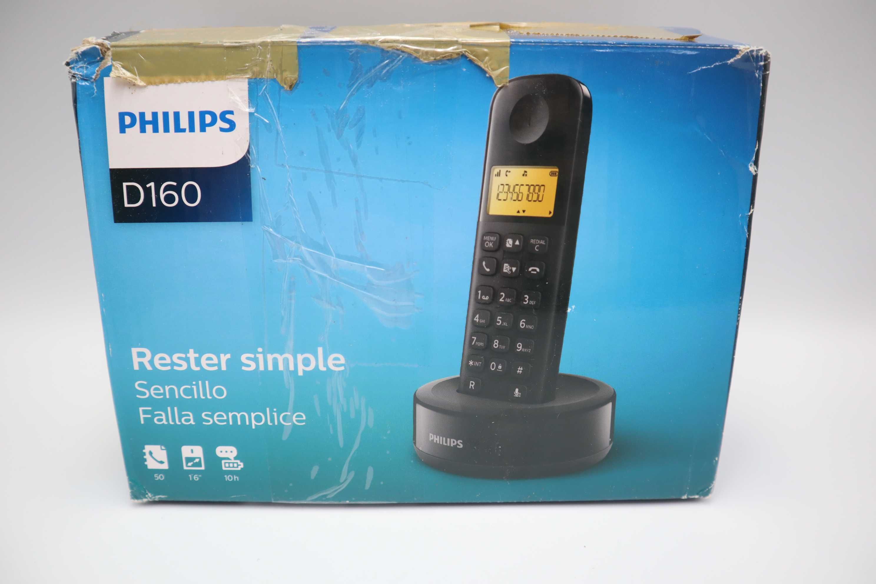 Telefon bezprzewodowy Philips D1601B/34