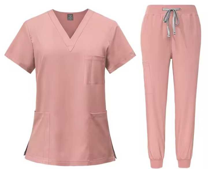 Strój mundurek komplet medyczny XXL róż