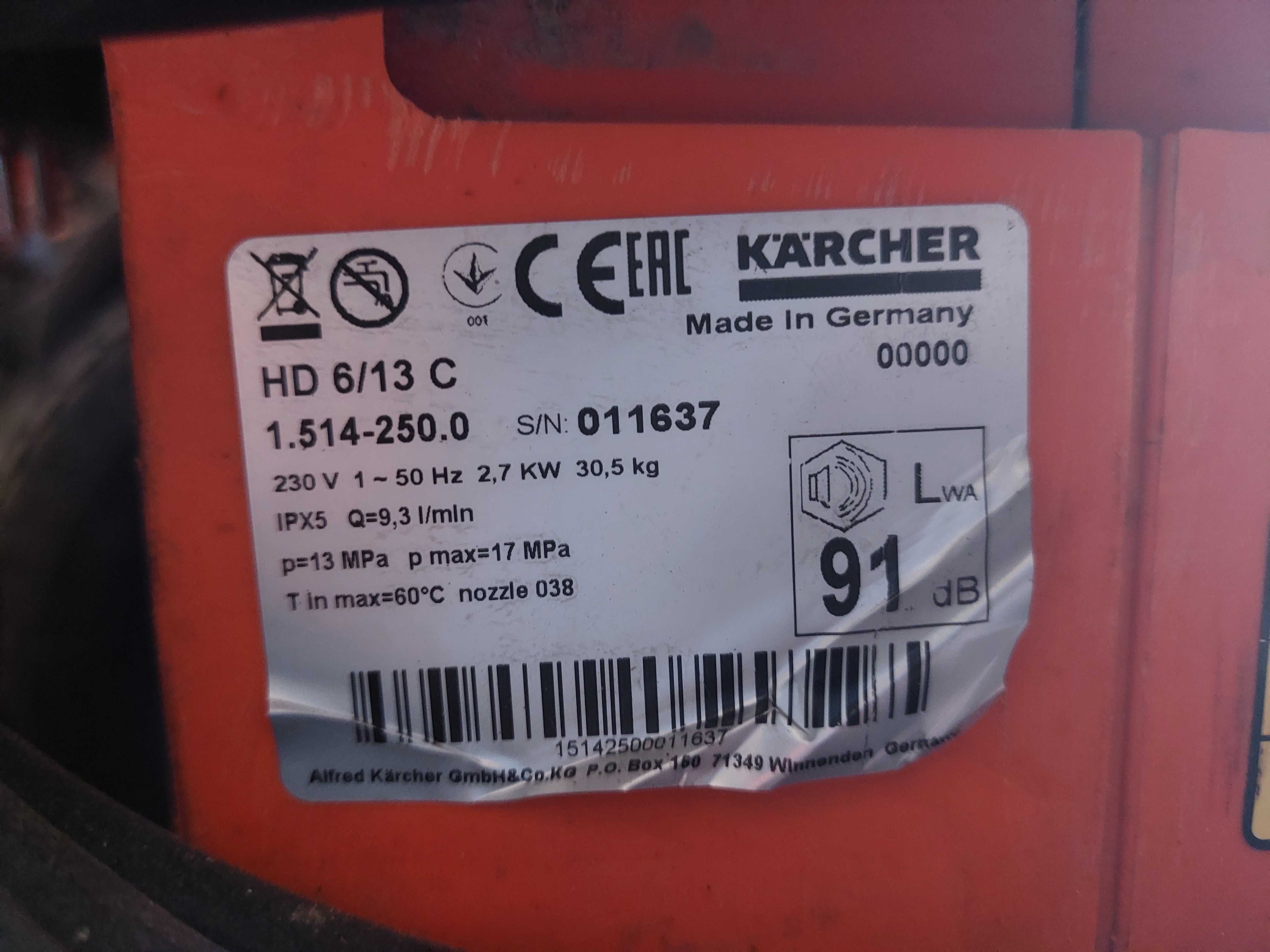 Myjka ciśnieniowa KARCHER HD 6/13 C