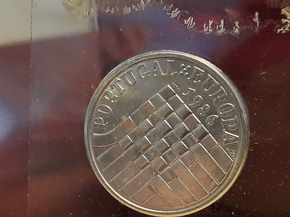 Sobrescrito selos e Moeda "Europex86"