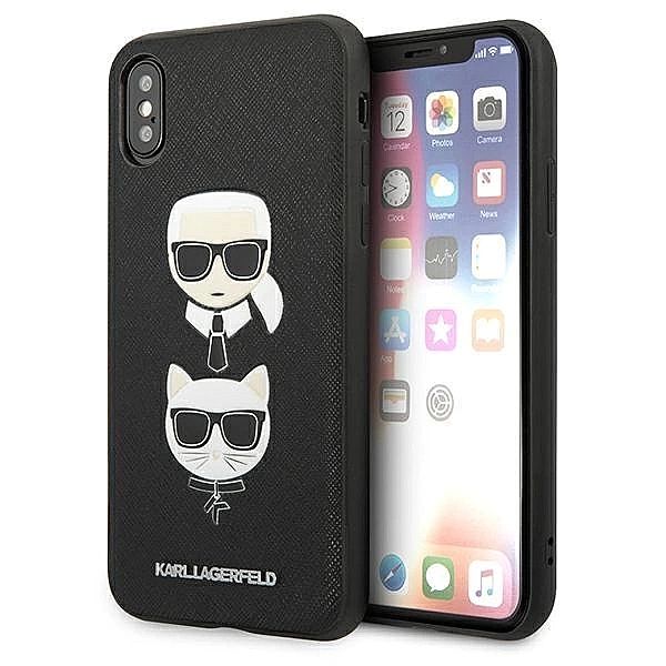 Etui Karl Lagerfeld Saffiano Karl&Choupette Head na iPhone XS Max - cz