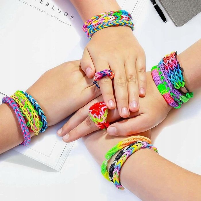 Zestaw Gumek Do Robienia Bransoletek Kreatywny Mocne Xxl Kolory Gumki