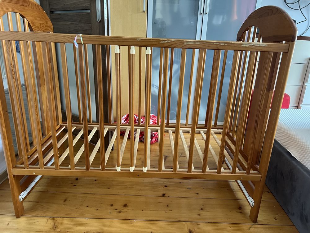 Łóżeczko Dziecięce Drewniane 120x60