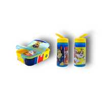 zestaw psi patrol chase  - lunch box 3 komory bidon 410ml