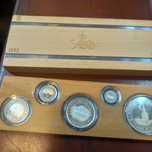 Expo 92 Sevilha Caixa com as 5 moedas prata 925%