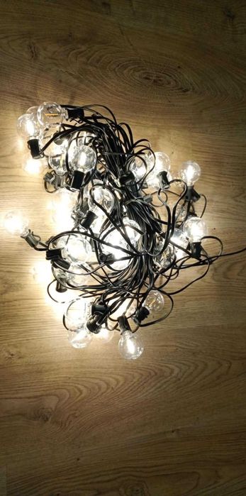 LED Girlanda Ogrodowa Lampki Żarówki Kule G40 30 M